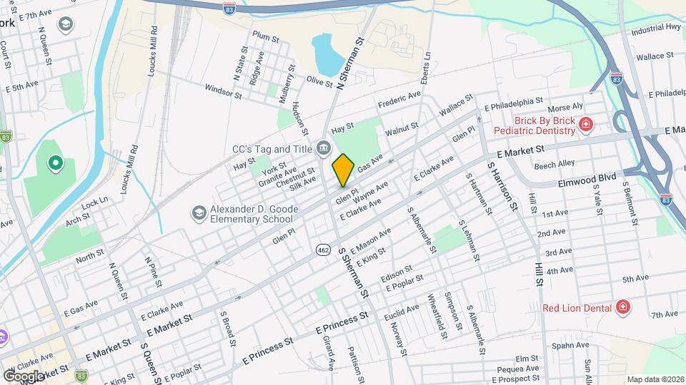 834 E Philadelphia St Map and Location Details