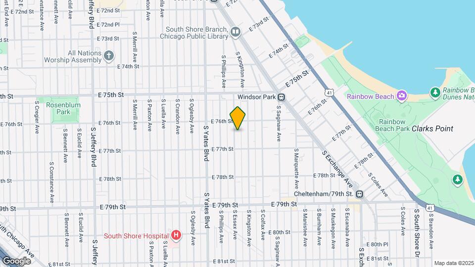 7627 S Essex Ave Map and Location Details