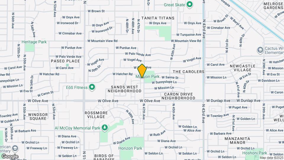 9279 N 47th Dr Map and Location Details