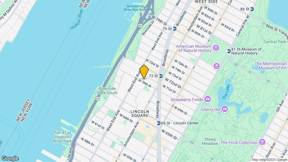 251 W 70th St Map and Location Details