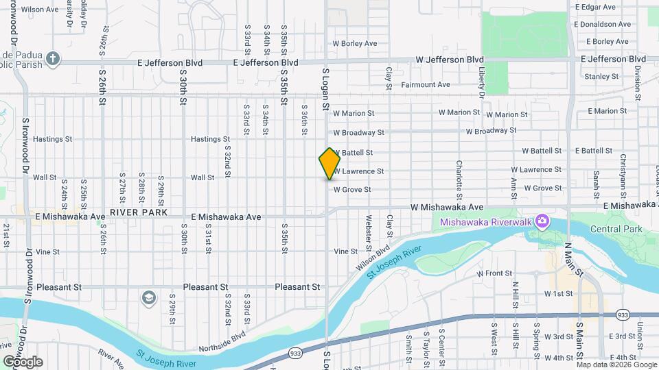 1026 W Grove St Map and Location Details
