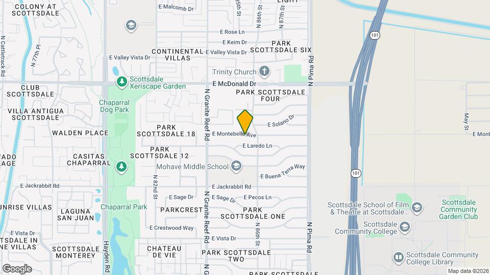 8513 E Montebello Ave Map and Location Details