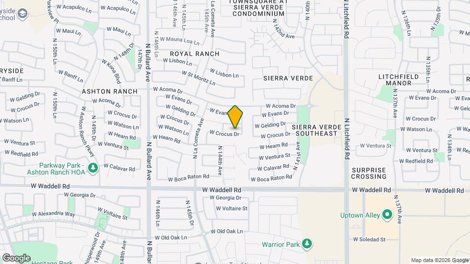 14332 W Crocus Dr Mapa y Detalles de la Ubicación