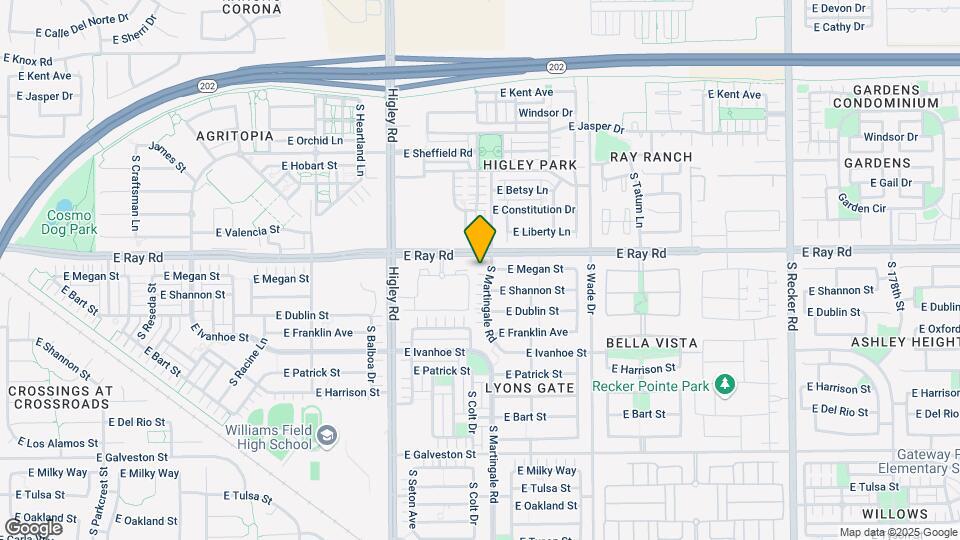 1638 S Martingale Rd Map and Location Details