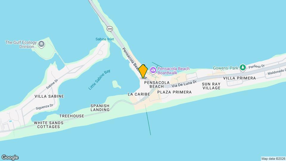731 Pensacola Beach Blvd Mapa y Detalles de la Ubicación