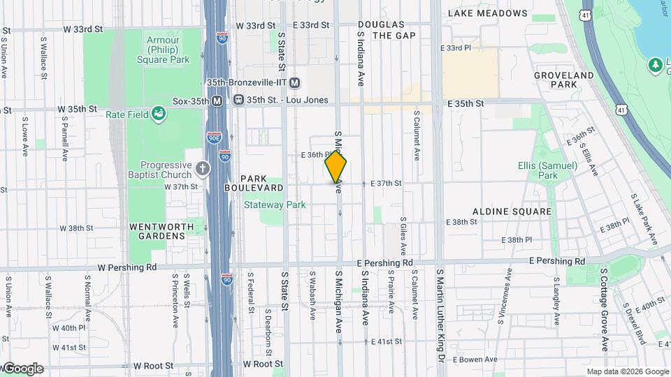 3700 S Michigan Ave, Unit Renovated 2BD/1BA Map and Location Details