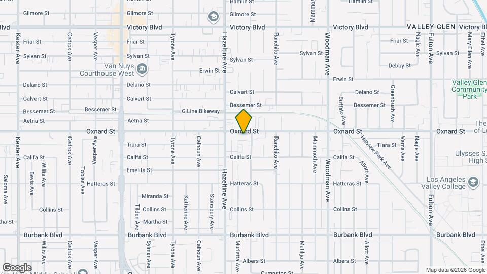 14024 Oxnard St Map and Location Details