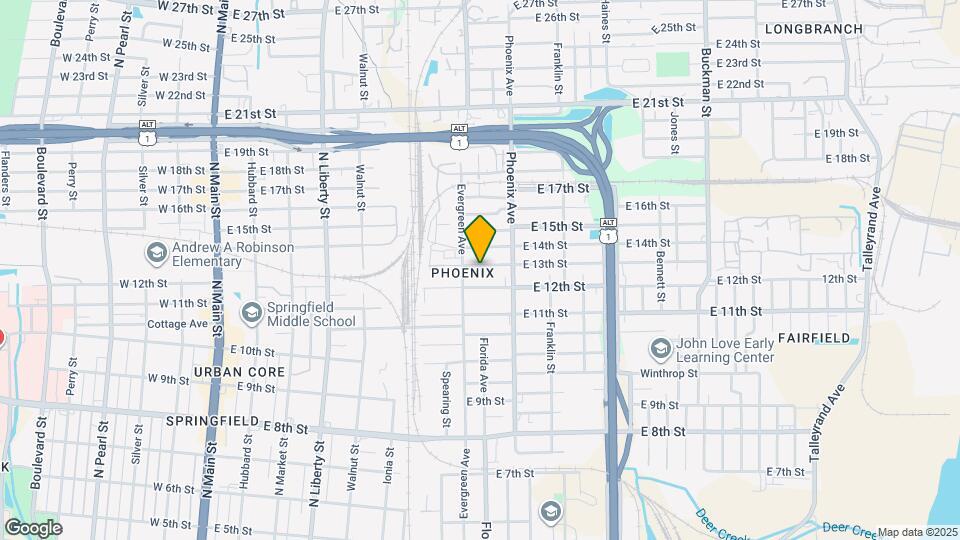 1030 E 13th St Map and Location Details