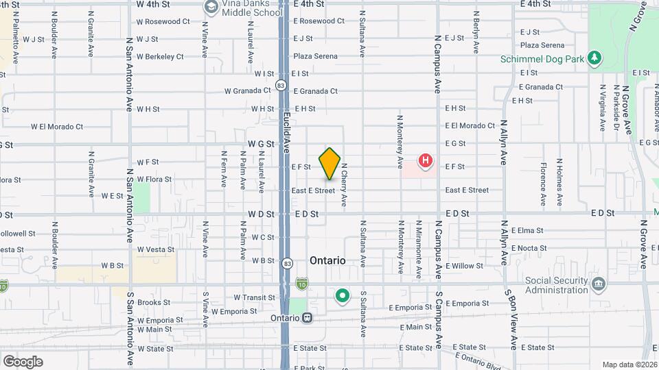 508 N Plum Ave Map and Location Details