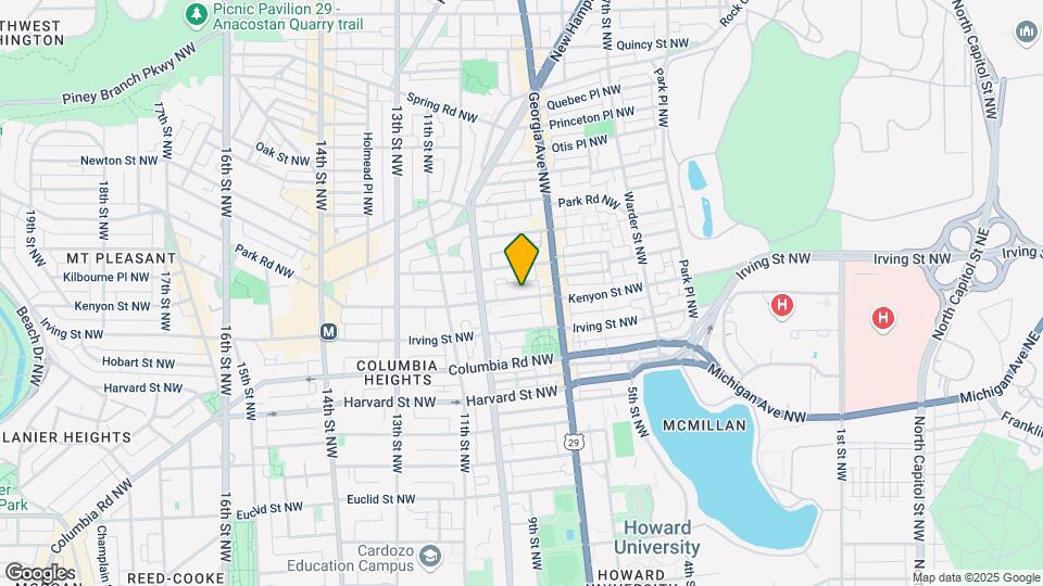 727 Kenyon St NW, Unit A Map and Location Details