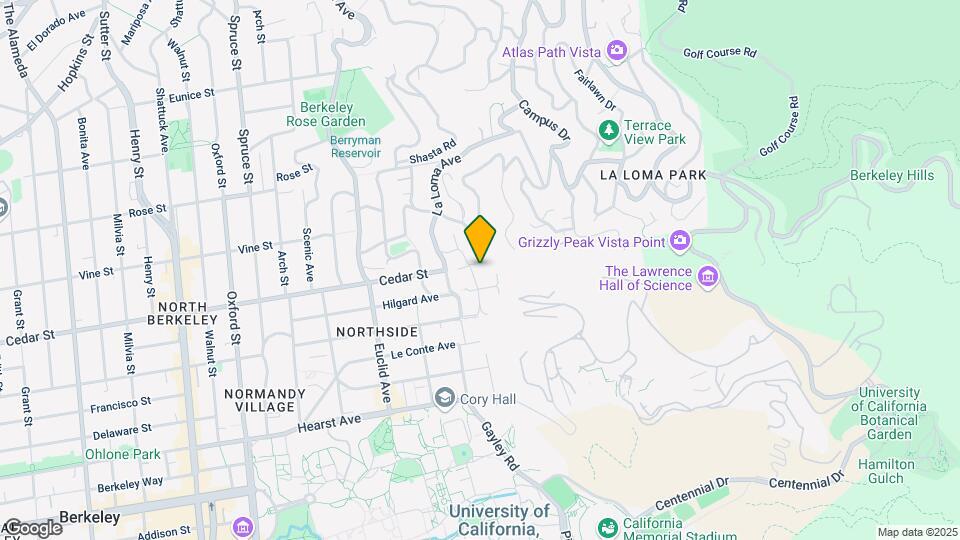 1601 La Vereda Rd Map and Location Details