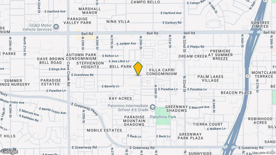 2845 E Grandview Rd Map and Location Details