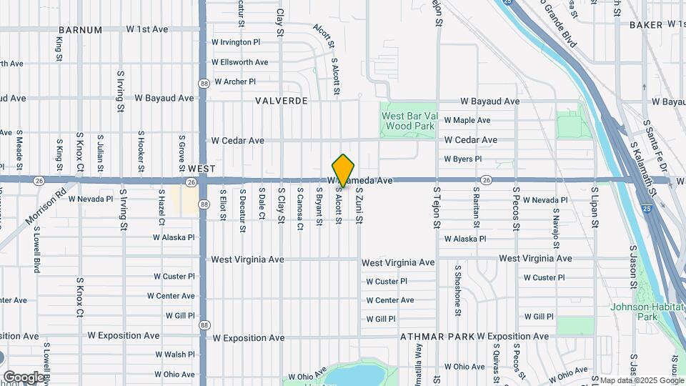 328 S Alcott St, Unit 328 Map and Location Details