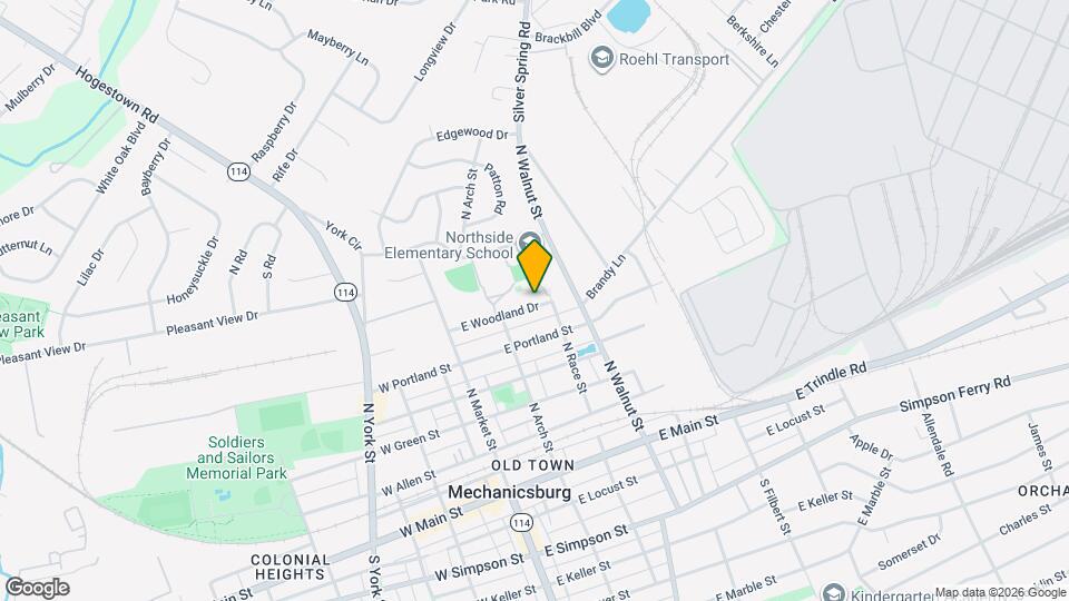 113 E Woodland Dr Map and Location Details