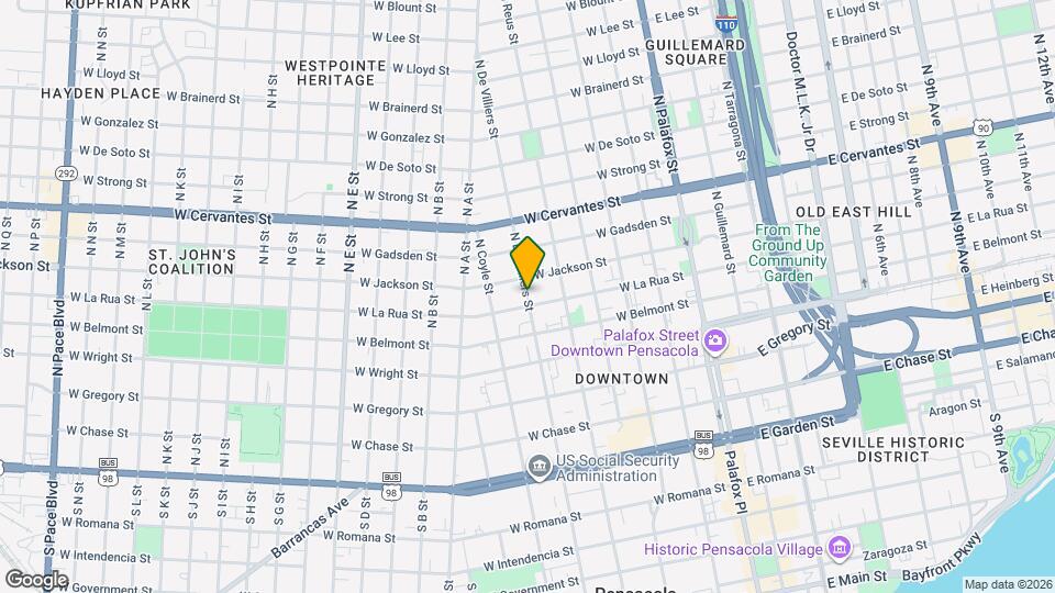 520 N De Villiers St Map and Location Details