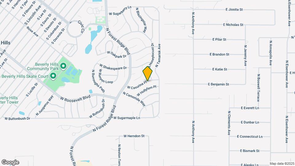146 W Casurina Pl Mapa y Detalles de la Ubicación