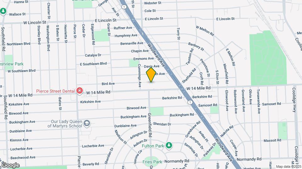 1226 Bird Ave, Unit Upper - 1BR Map and Location Details