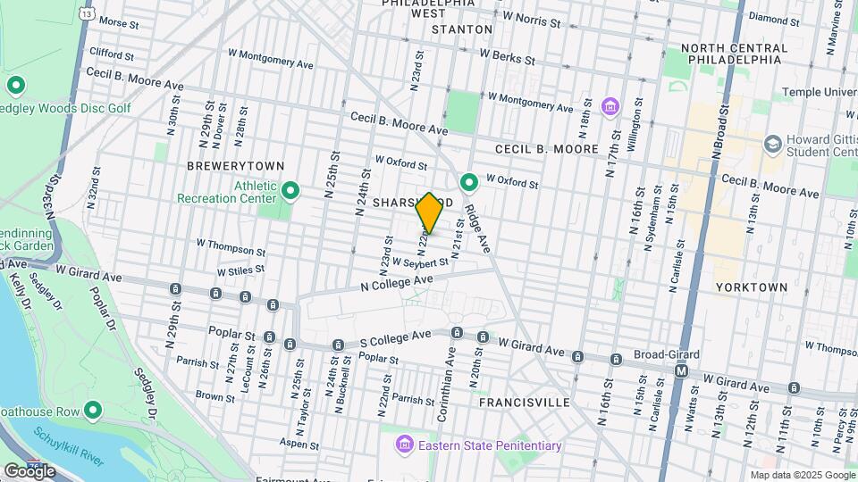 2133 Master St Map and Location Details