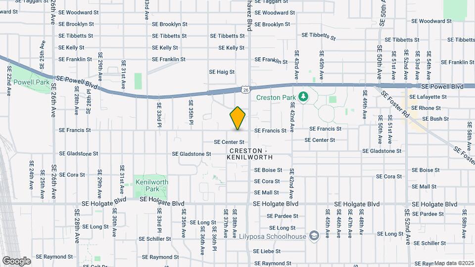 3804 SE Francis St Map and Location Details