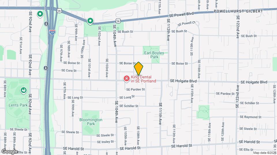 10735 SE Holgate Blvd Map and Location Details