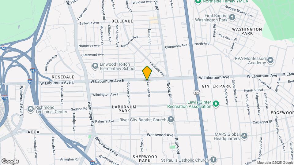 1401 W Laburnum Ave Map and Location Details