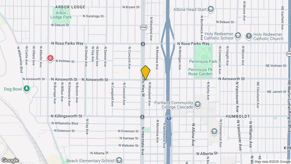 5940 N Interstate Ave Mapa y Detalles de la Ubicación