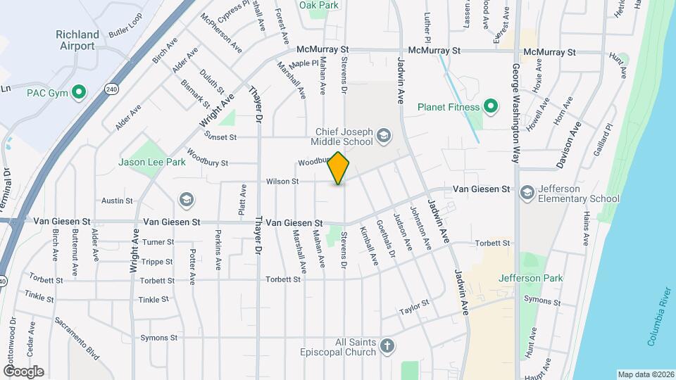 1615 Stevens Dr Map and Location Details