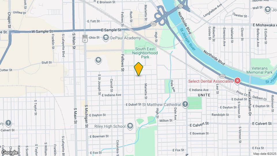 614 E Broadway St Map and Location Details