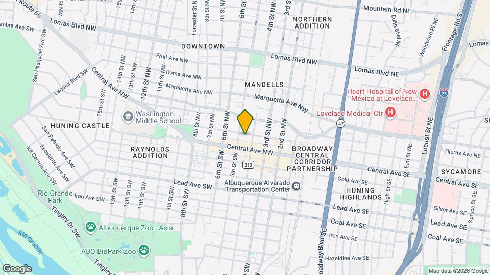 400 Copper Ave NW Map and Location Details