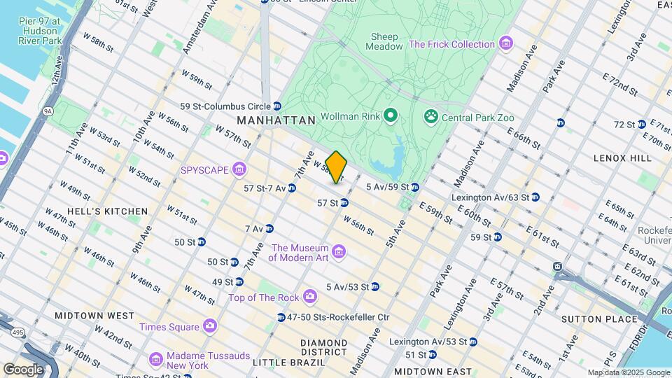 111 W 57th St Map and Location Details