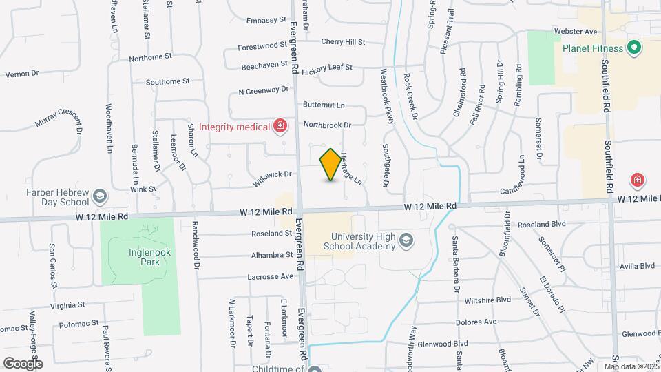 19820 W 12 Mile Rd Map and Location Details