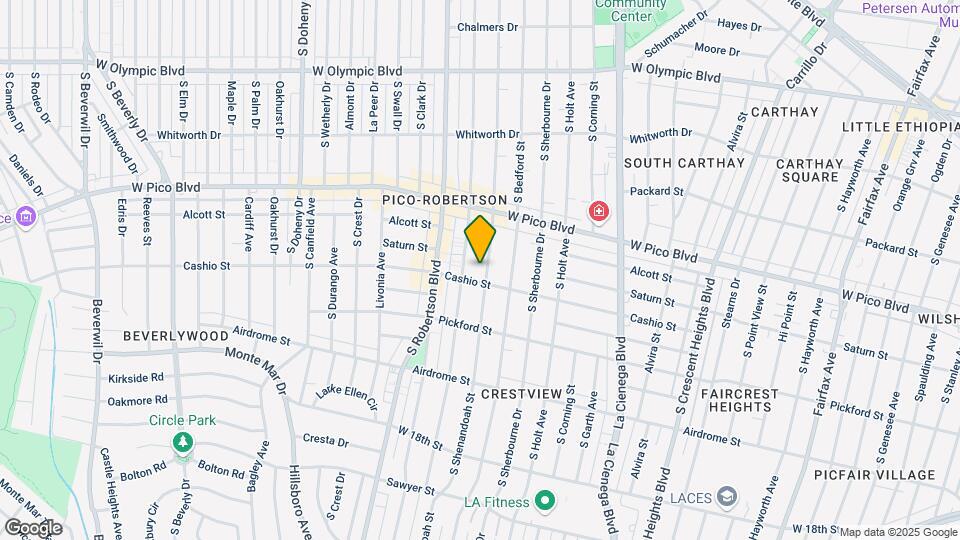 1469 S Shenandoah St Map and Location Details