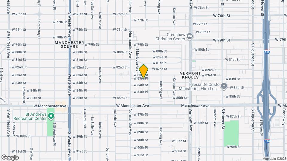 1300 W 83rd Pl Map and Location Details