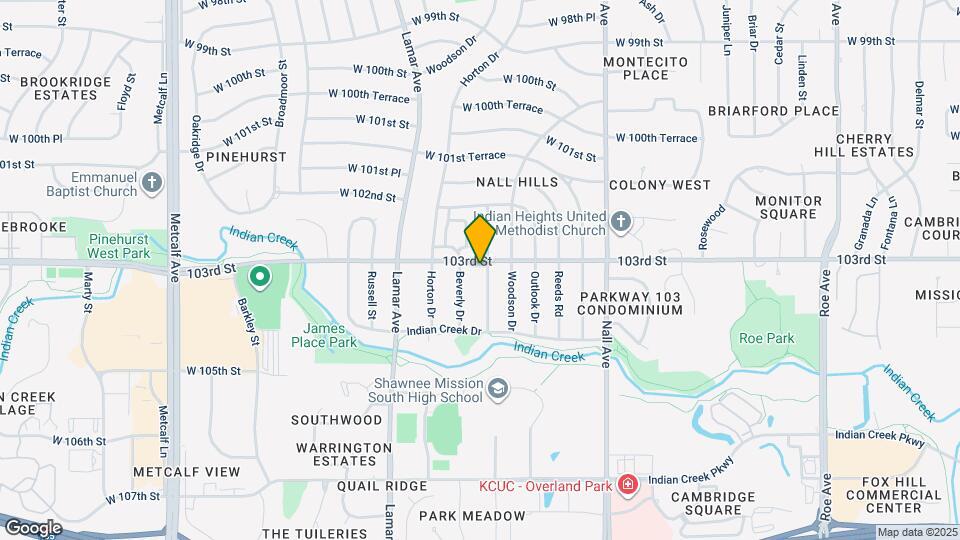 6001 W 103rd St Map and Location Details