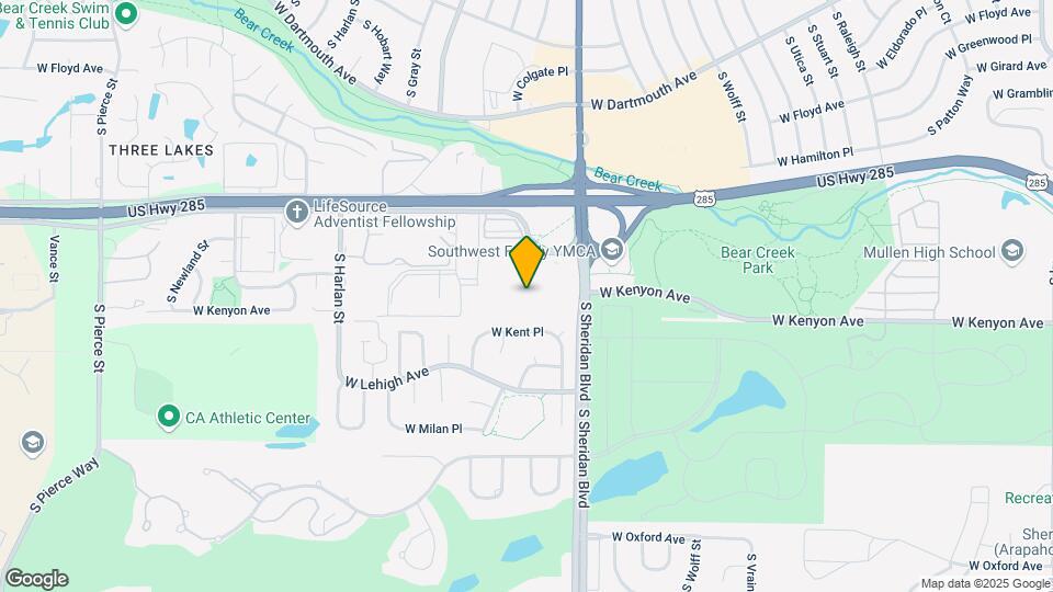 3663 S Sheridan Blvd Map and Location Details