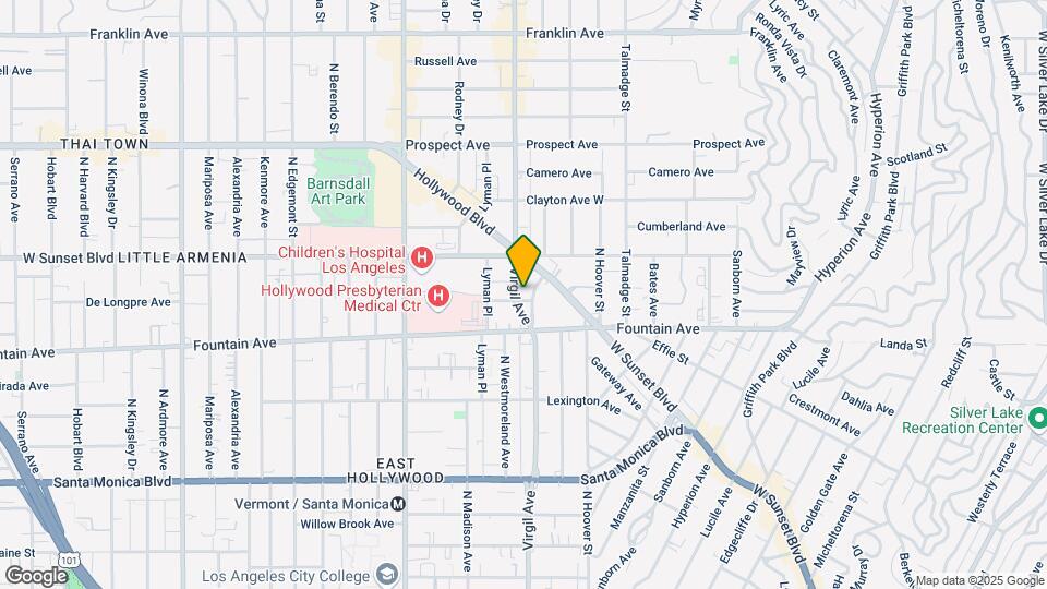 4455-4459 De Longpre Ave Map and Location Details
