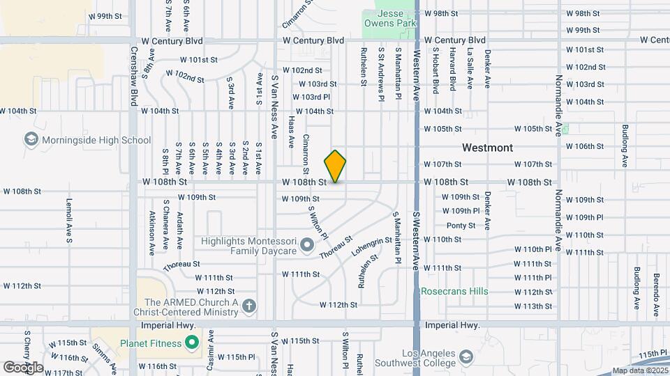 2018 W 108th St Map and Location Details