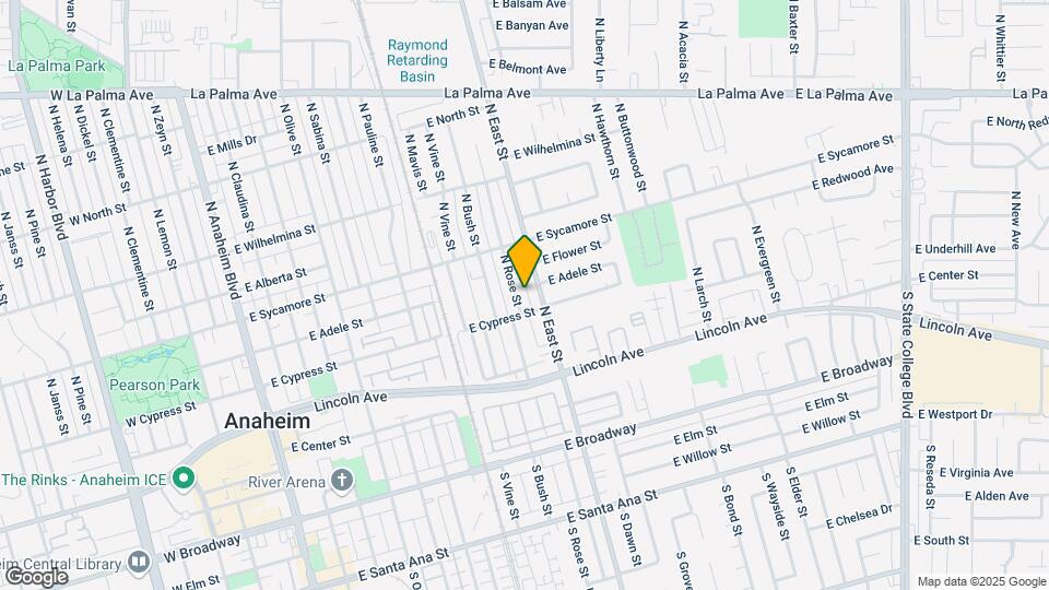 312 N Rose St Mapa y Detalles de la Ubicación