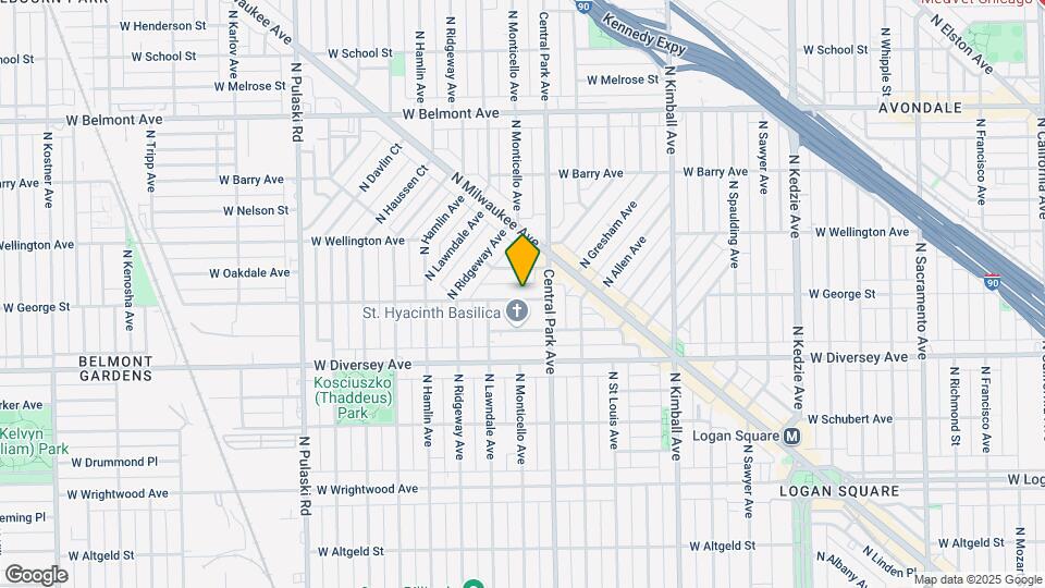 3624 W George St Mapa y Detalles de la Ubicación