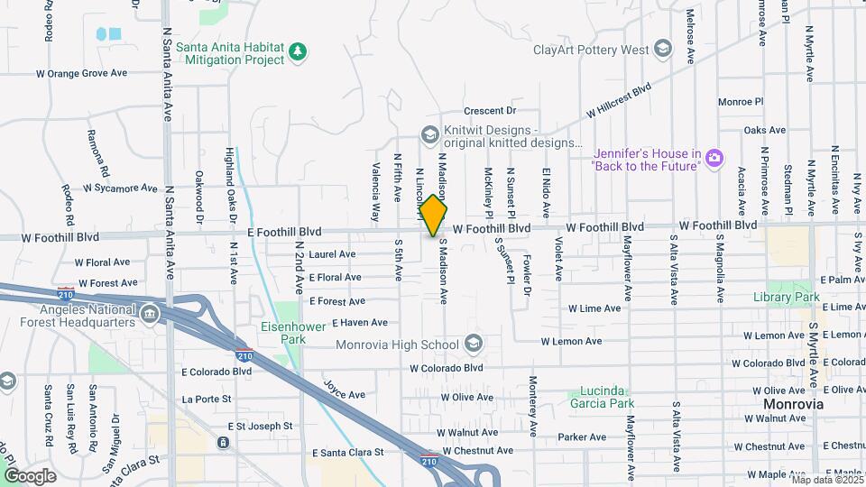 912 W Foothill Blvd Map and Location Details