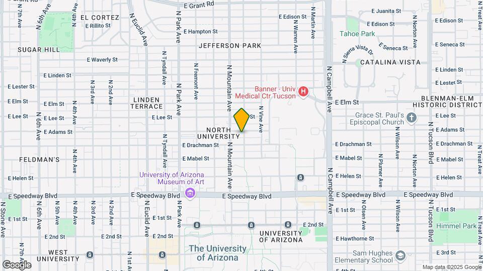 1429 N Highland Ave Map and Location Details