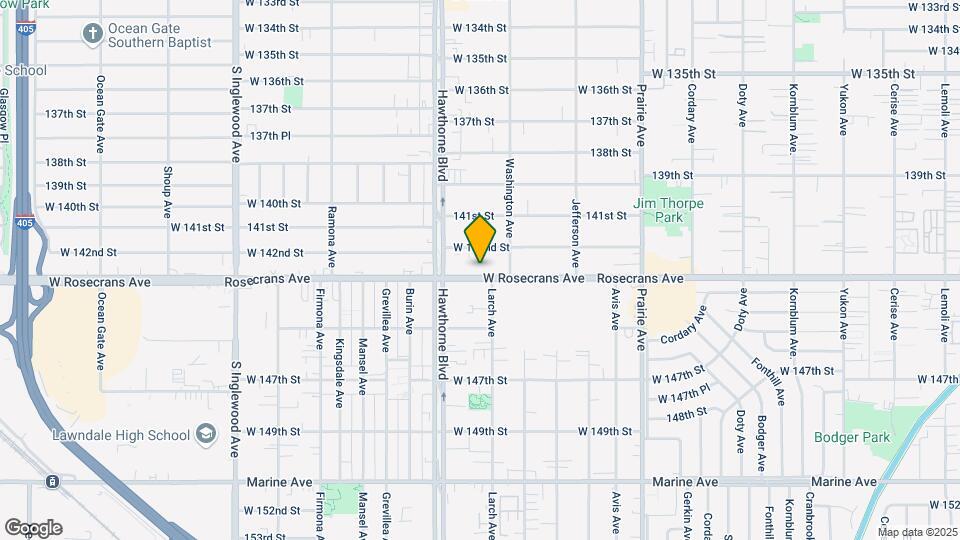 4335 W Rosecrans Ave Mapa y Detalles de la Ubicación