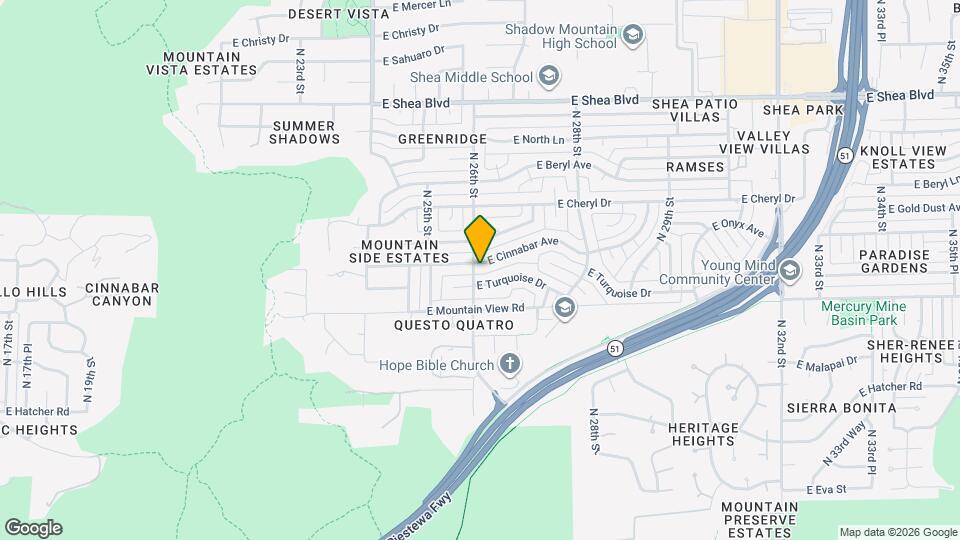 2601 E Cinnabar Ave Map and Location Details