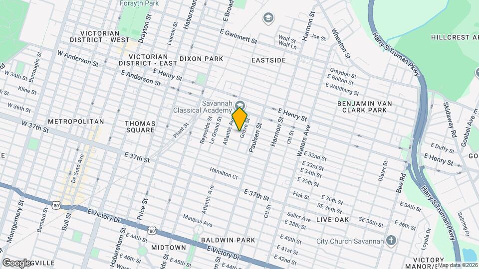 1605 Grove St Map and Location Details