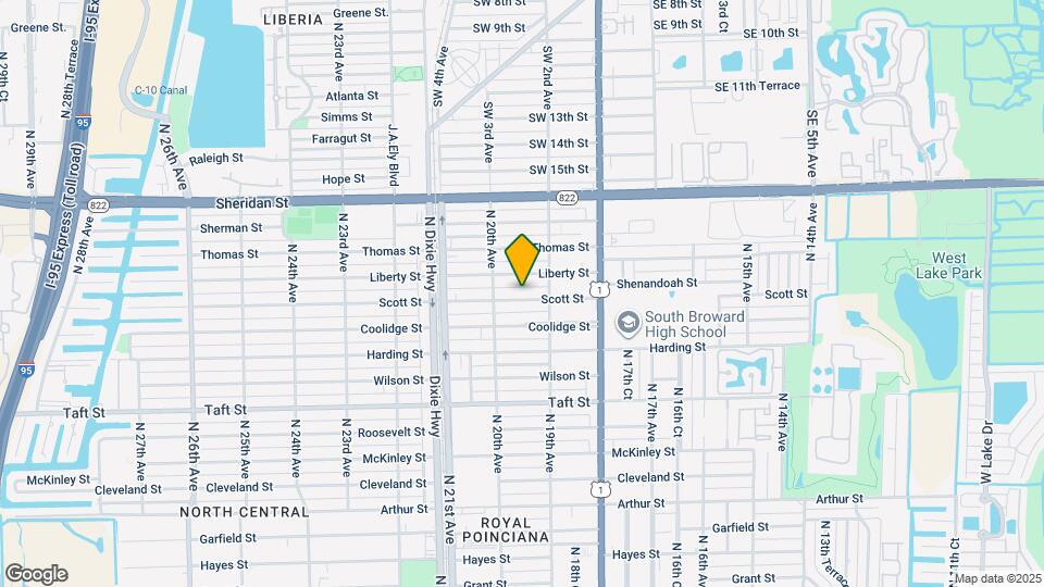 1925 Scott St Map and Location Details