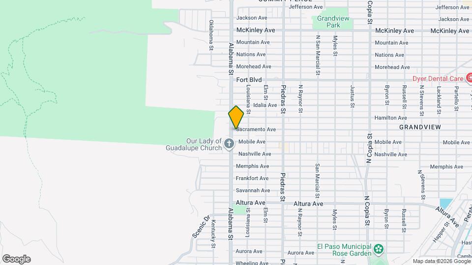 2606 Sacramento Ave Map and Location Details