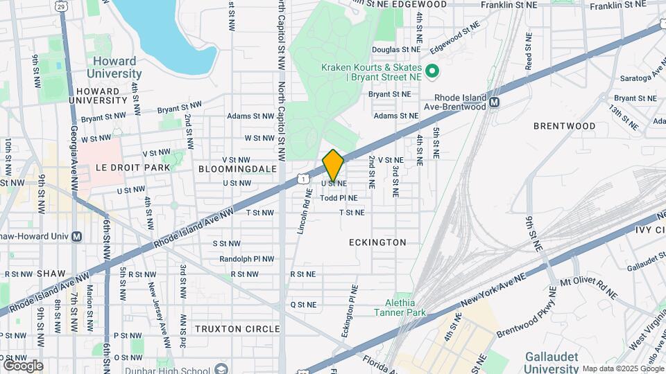 119 U St NE, Unit B Map and Location Details