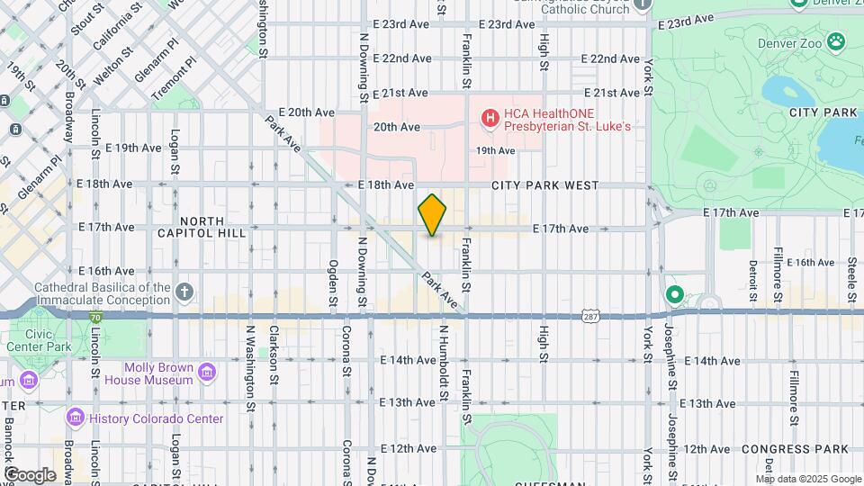 1655 N Humboldt St Map and Location Details