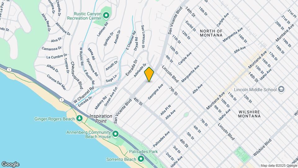 522 San Vicente Blvd Map and Location Details