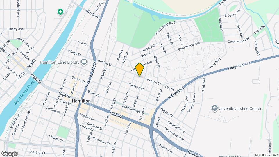 821 Heaton St Map and Location Details